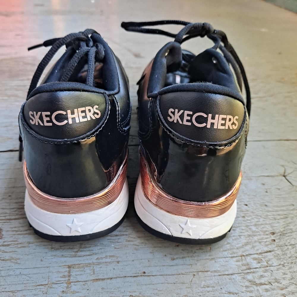 Black leather Skechers Sneakers - Picture 5 of 7